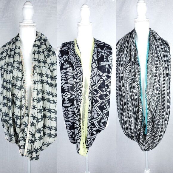 Lot of 3 Boho / Hippie Scarves - Picture 1 of 9